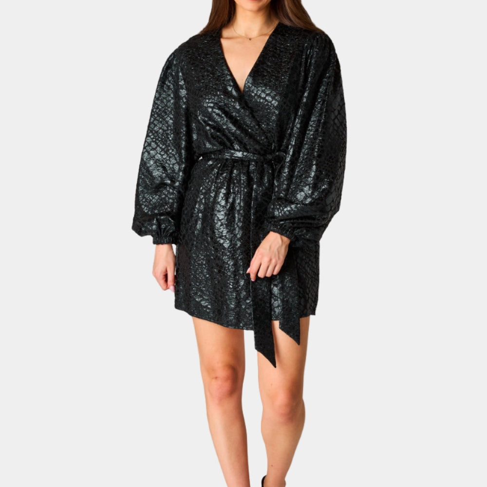 Adeline Short Wrap Dress - Private Jet