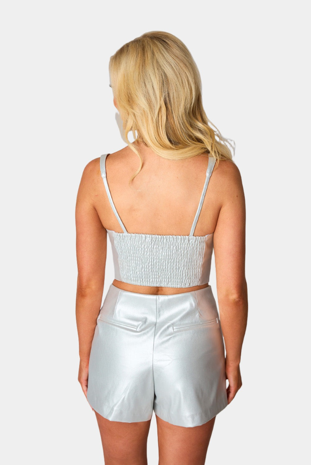 BuddyLove John Vegan Leather Envelope Skort - Silver