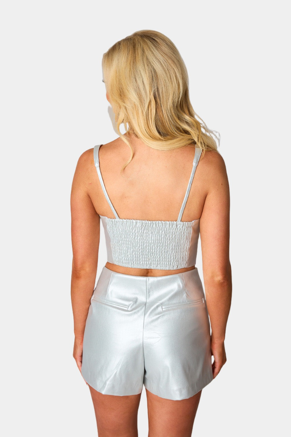BuddyLove John Vegan Leather Envelope Skort - Silver