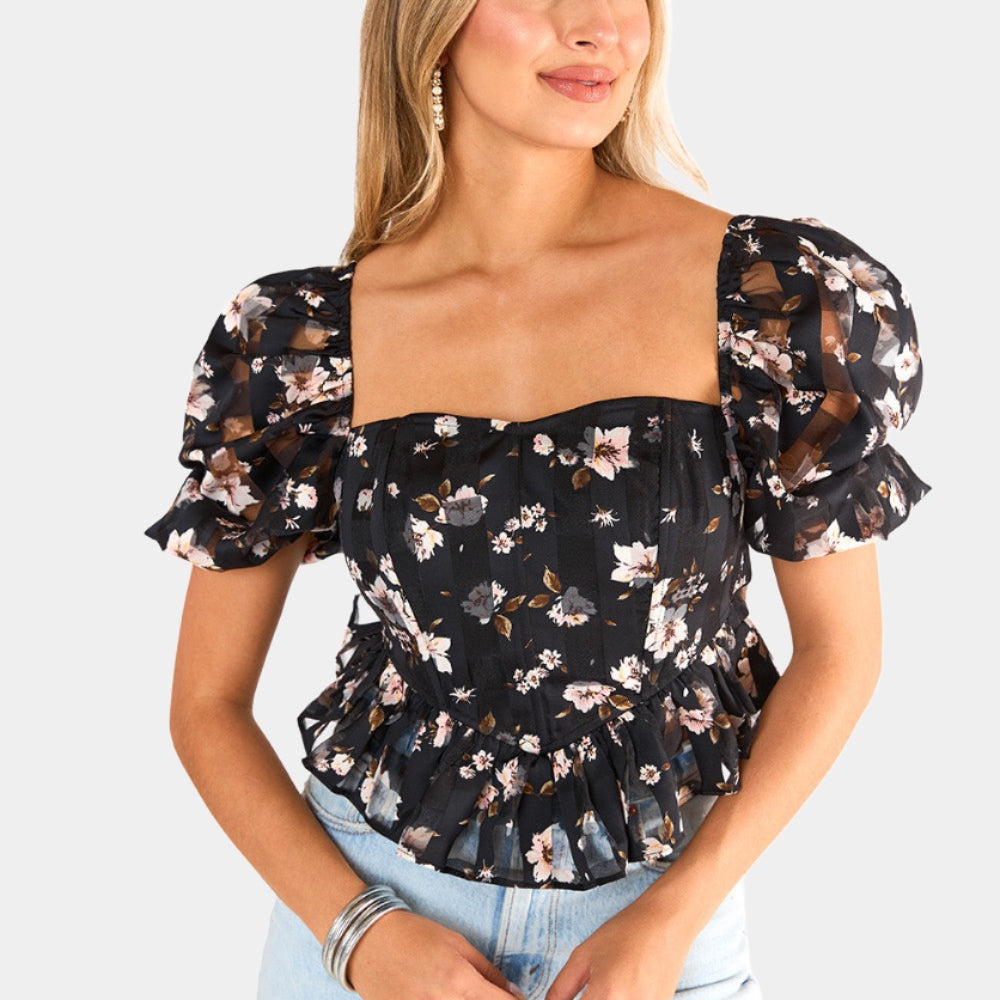 Chloe Bustier Top - Flower Basket