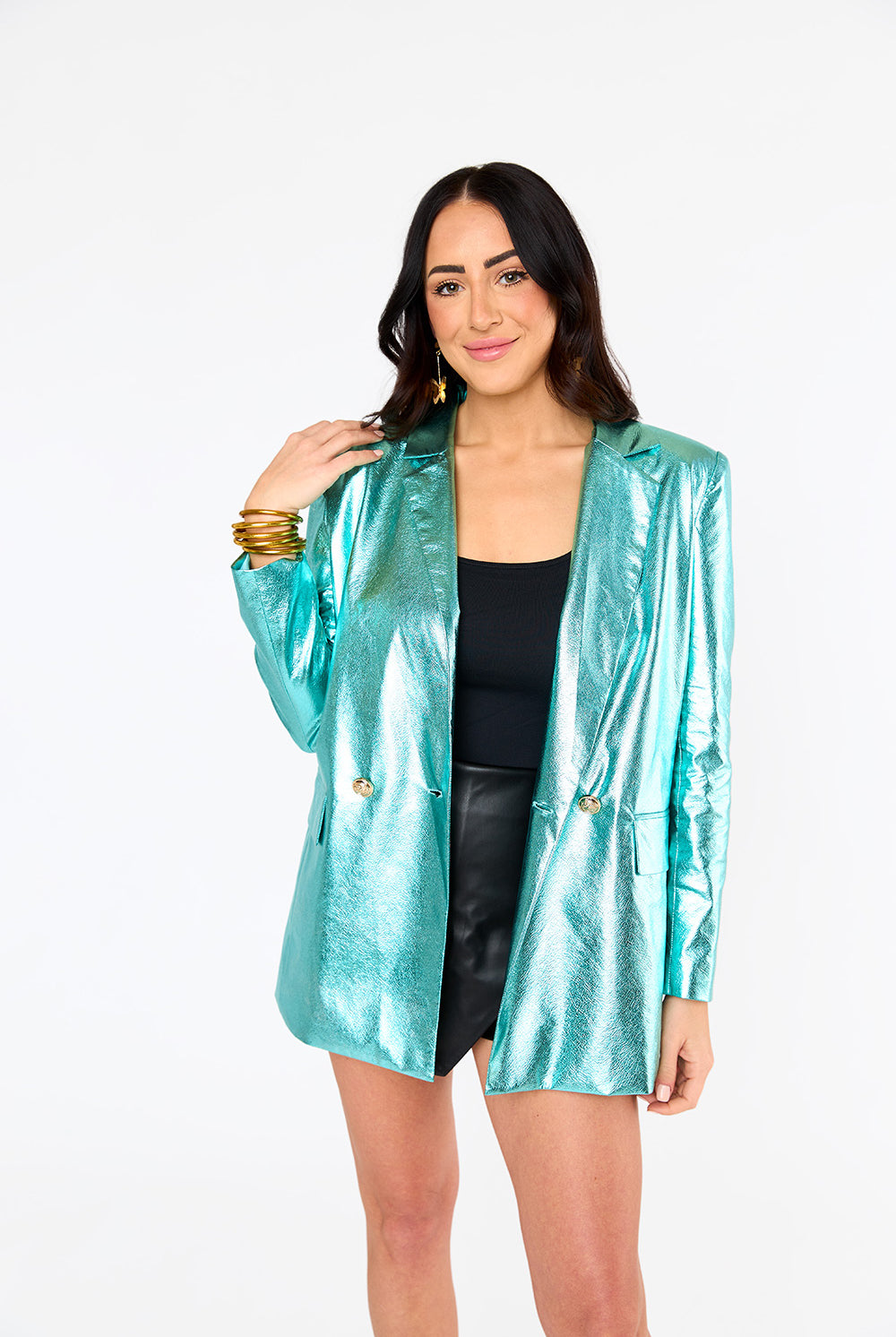 BuddyLove Avery Oversized Blazer - Aqua