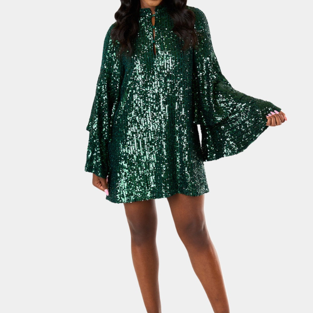 BuddyLove Gayle Long Sleeve Mini Dress - Jade