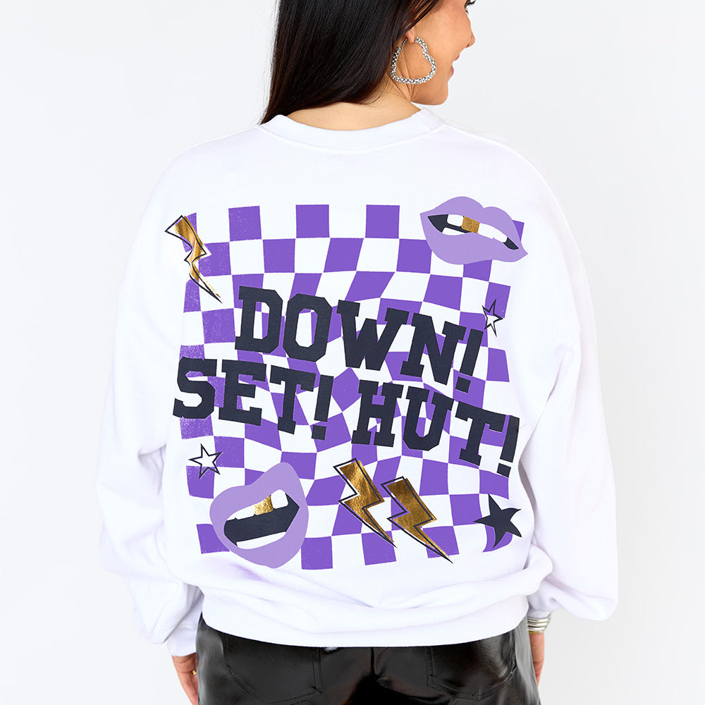 BuddyLove Devon Graphic Sweatshirt - Down Set Purple