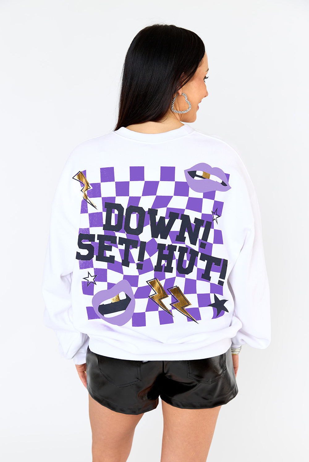 BuddyLove Devon Graphic Sweatshirt - Down Set Purple