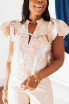 BuddyLove Leeland Puff Sleeve Top - Sugar Cube