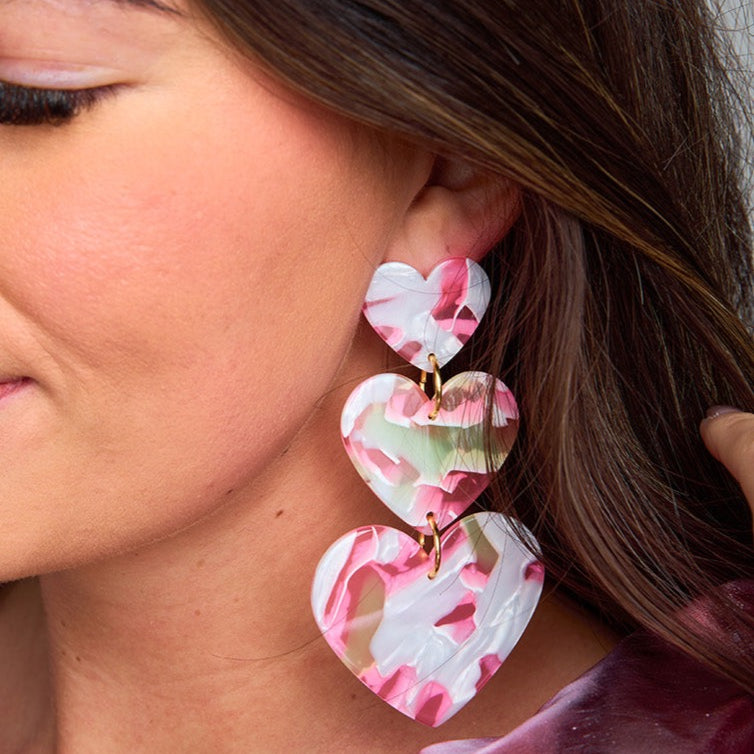 Linny Co xx BL Lola Statement Earrings - Sweetheart