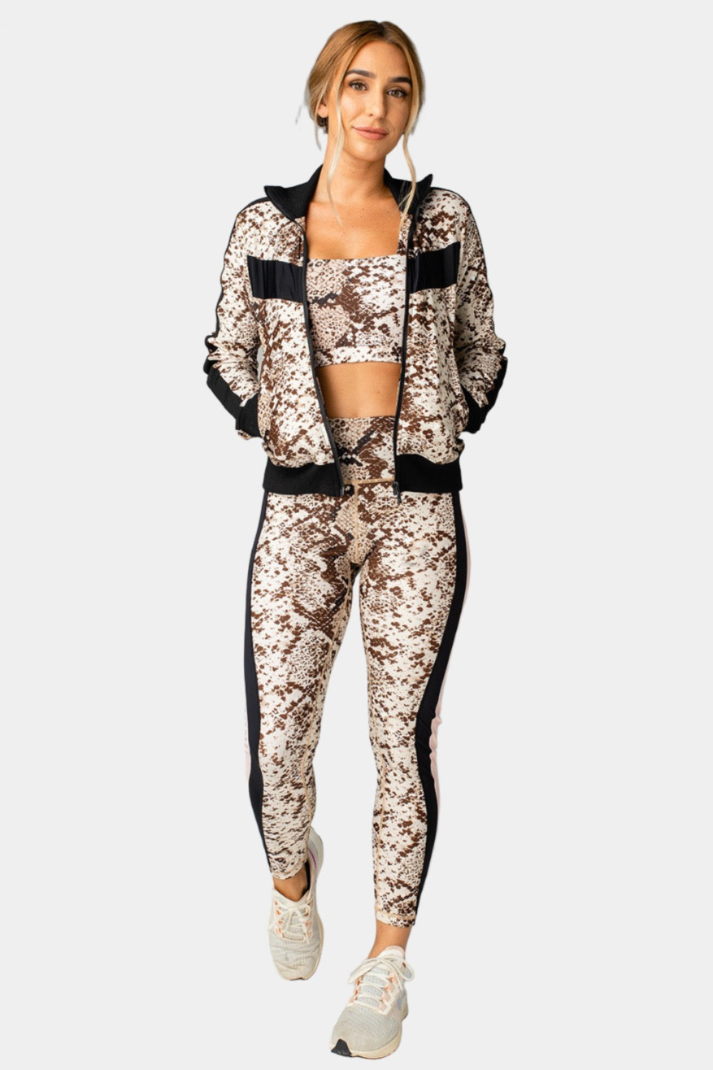 BuddyLove Vonn Elastic Long Sleeve Zip Up Jacket - Slither