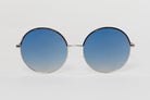 BuddyLove Farrah Round Metal Sunglasses - Blue,Blue