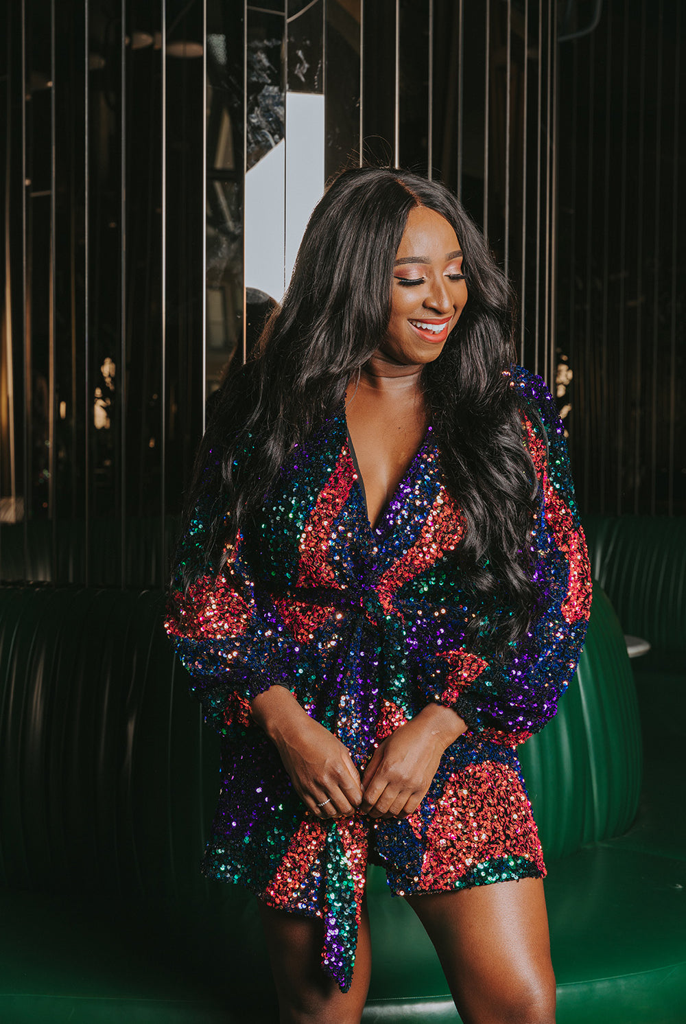 BuddyLove Adeline Sequin Wrap Dress - Party