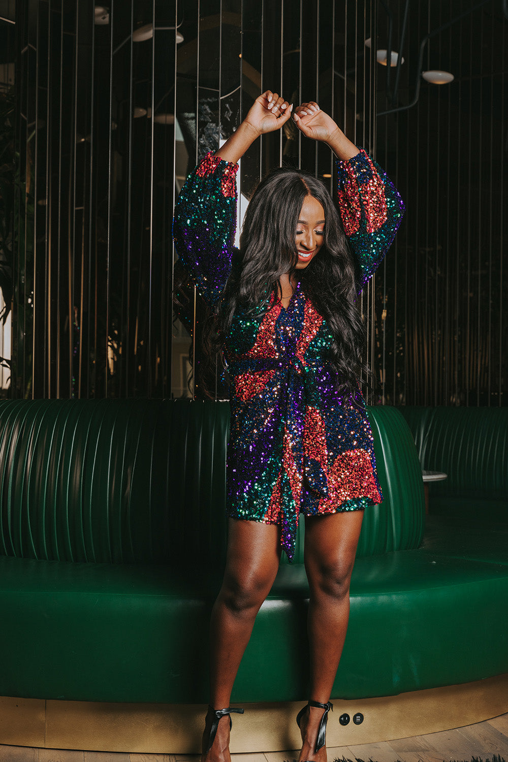 BuddyLove Adeline Sequin Wrap Dress - Party