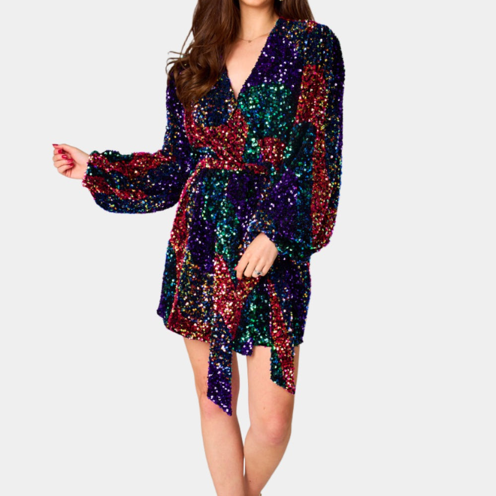 BuddyLove Adeline Sequin Wrap Dress - Party