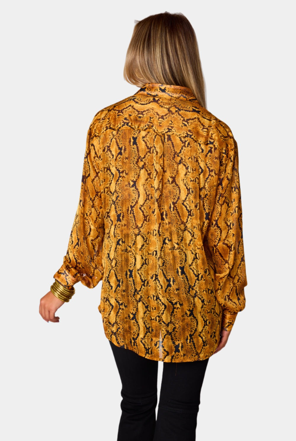 BuddyLove Portia Loose Button Up Top - Snake Charmer