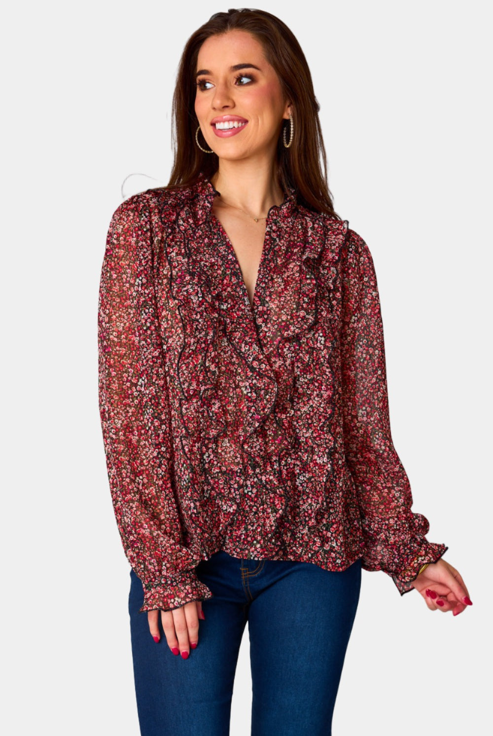 BuddyLove Lonnie Long Sleeve Blouse - Amour