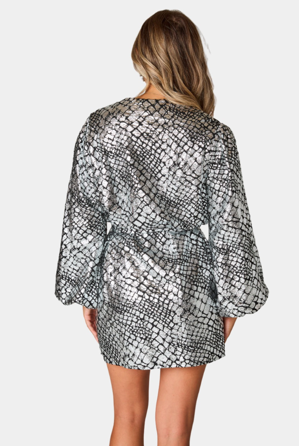 BuddyLove Adeline Short Wrap Dress - Pearl River