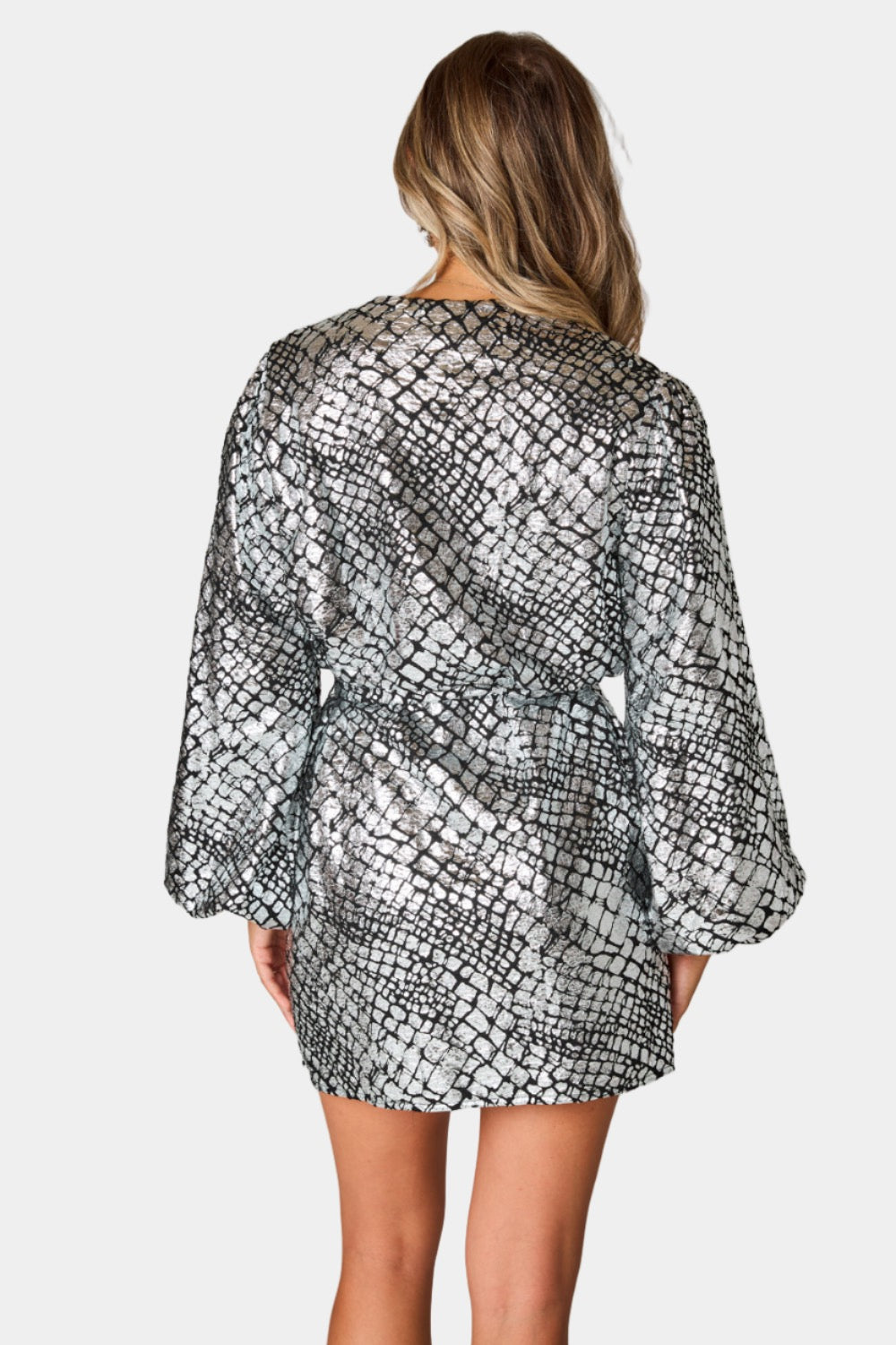 BuddyLove Adeline Short Wrap Dress - Pearl River