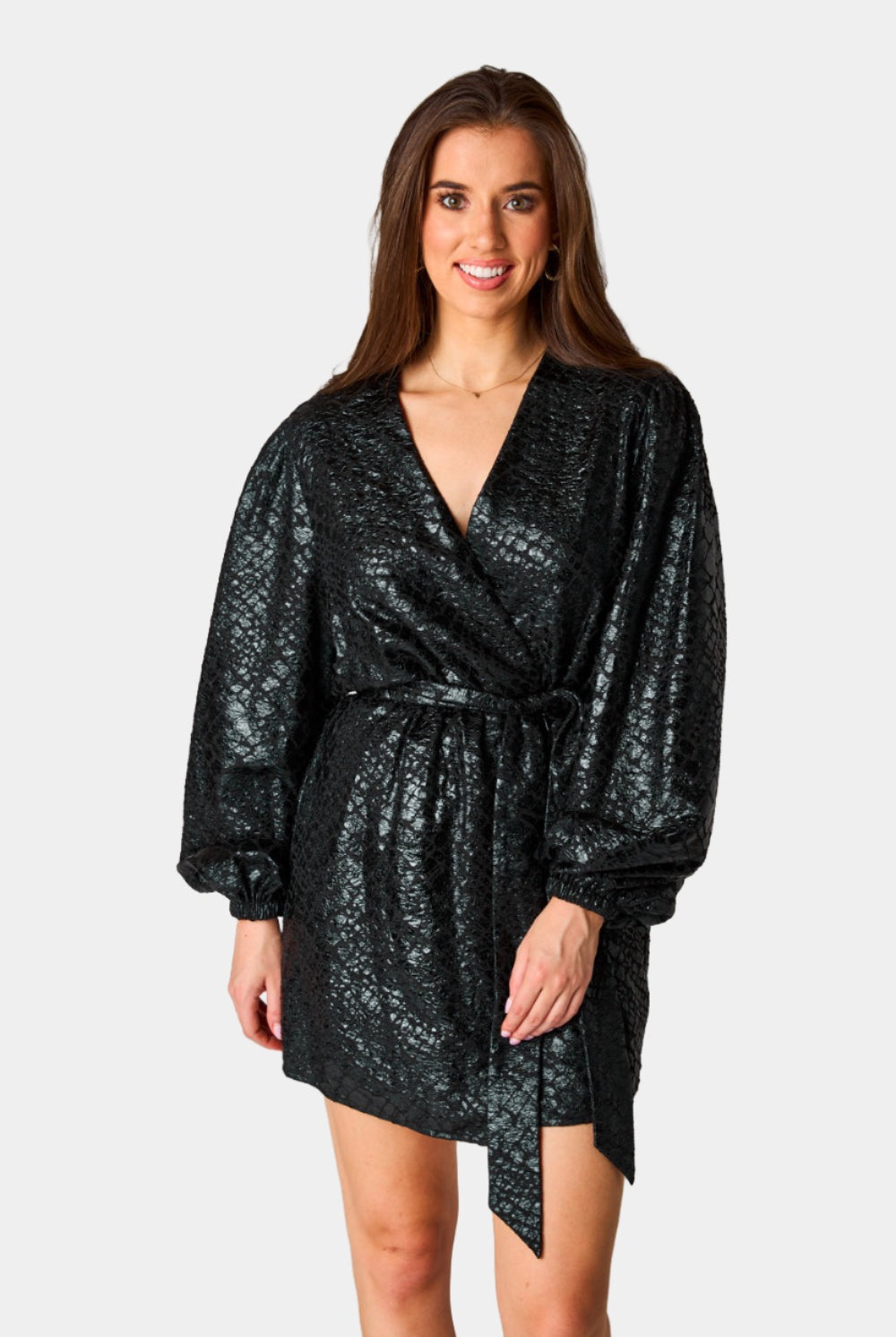 BuddyLove Adeline Short Wrap Dress - Private Jet