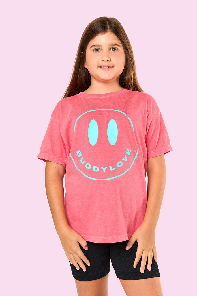 BuddyLove Happy Face Youth Graphic Tee - Watermelon