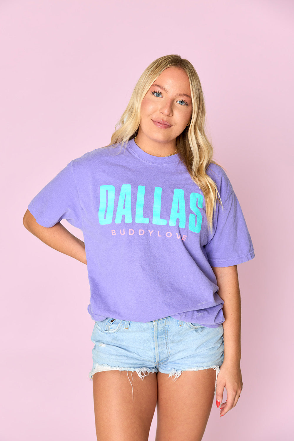 BuddyLove Dallas Graphic Tee - Violet