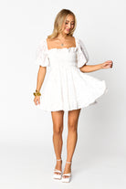 BuddyLove | Spencer Puff Sleeve Mini Dress | White