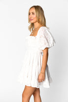 BuddyLove | Spencer Puff Sleeve Mini Dress | White