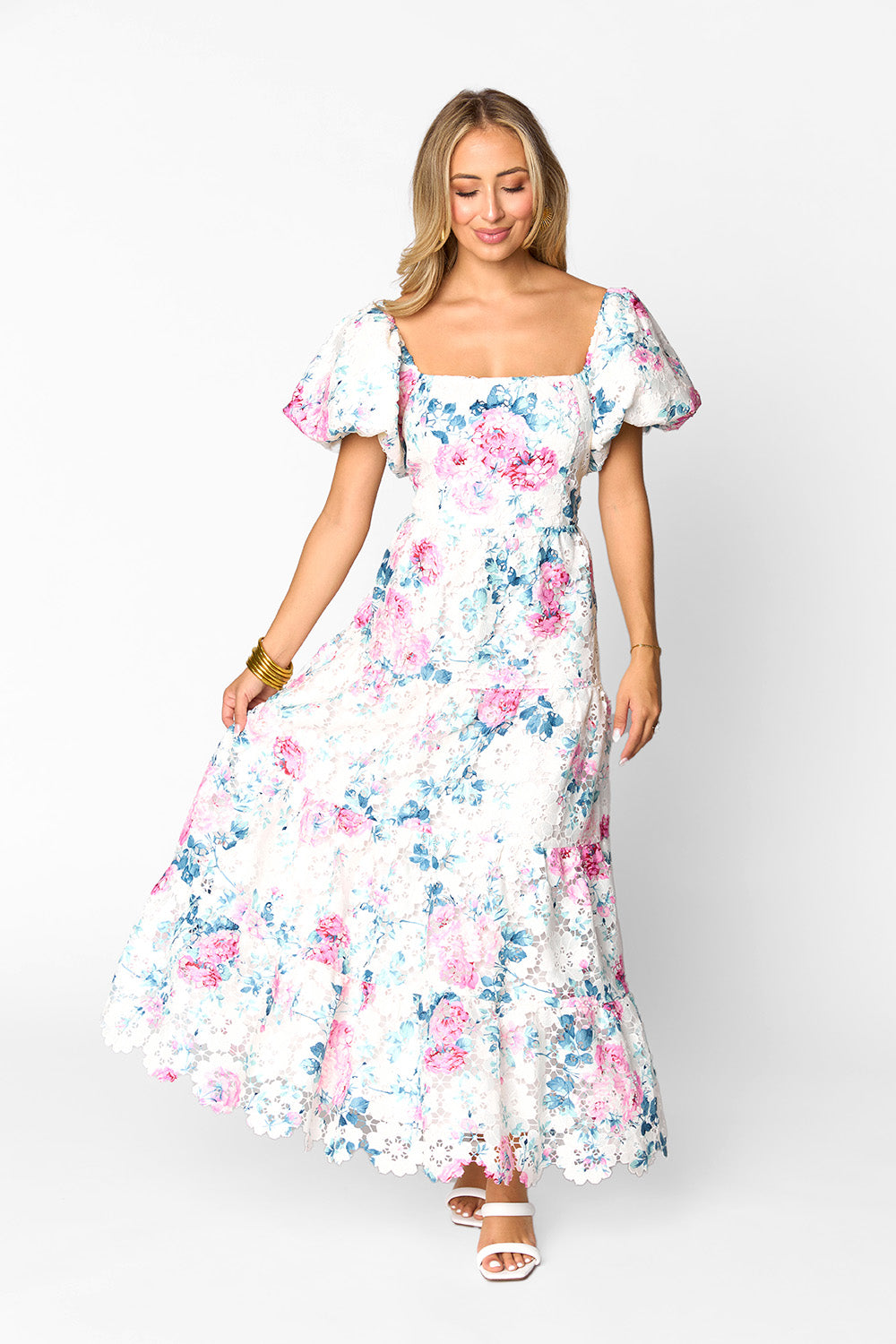 Juno Puff Sleeve Maxi Dress - Del Mar