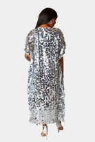 BuddyLove Atlas Sequin Caftan Maxi Dress - Overcast