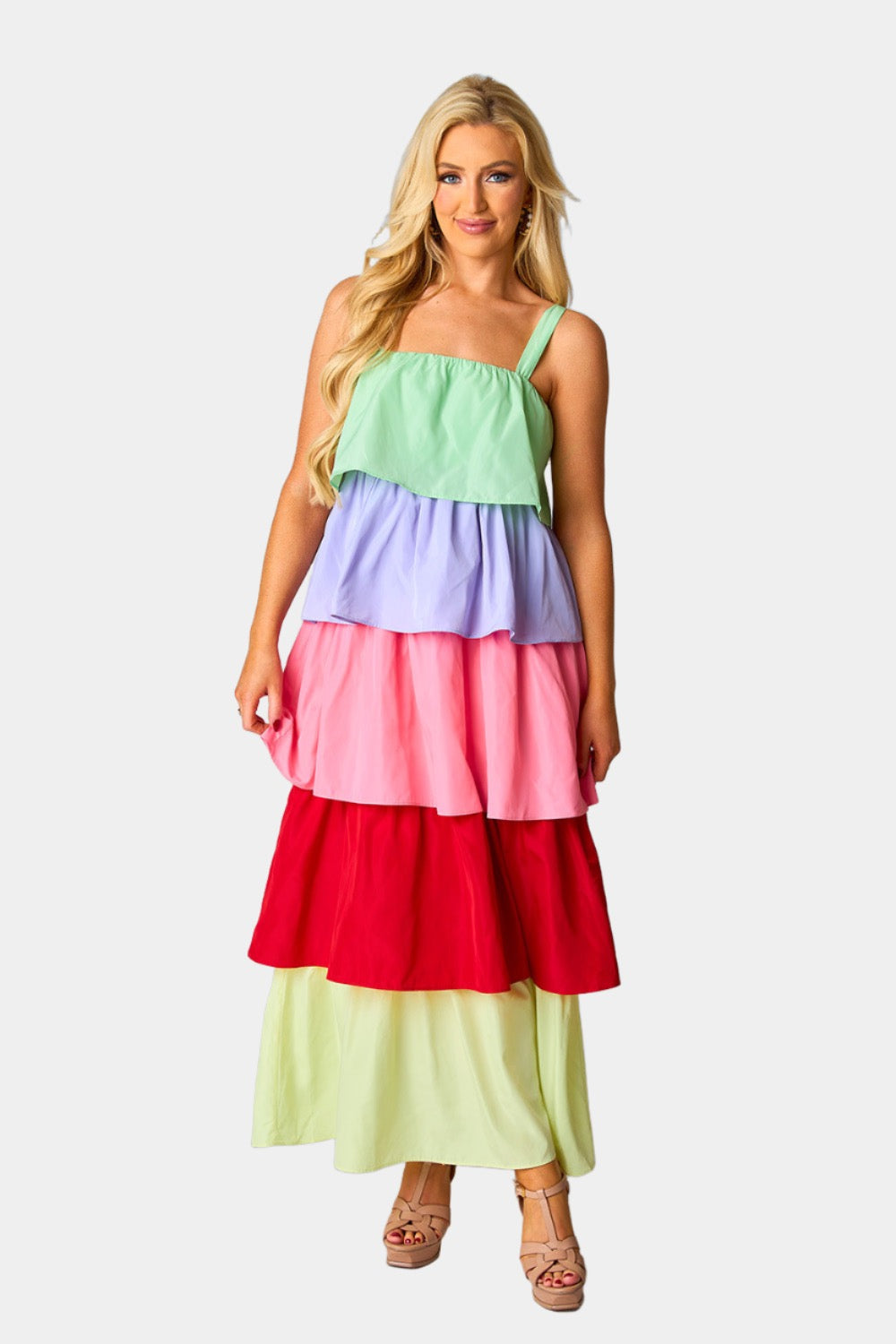 BuddyLove Agnus Tiered Maxi Dress - Mystic