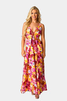 BuddyLove Zena Plunging Neck Maxi Dress - Sunshine