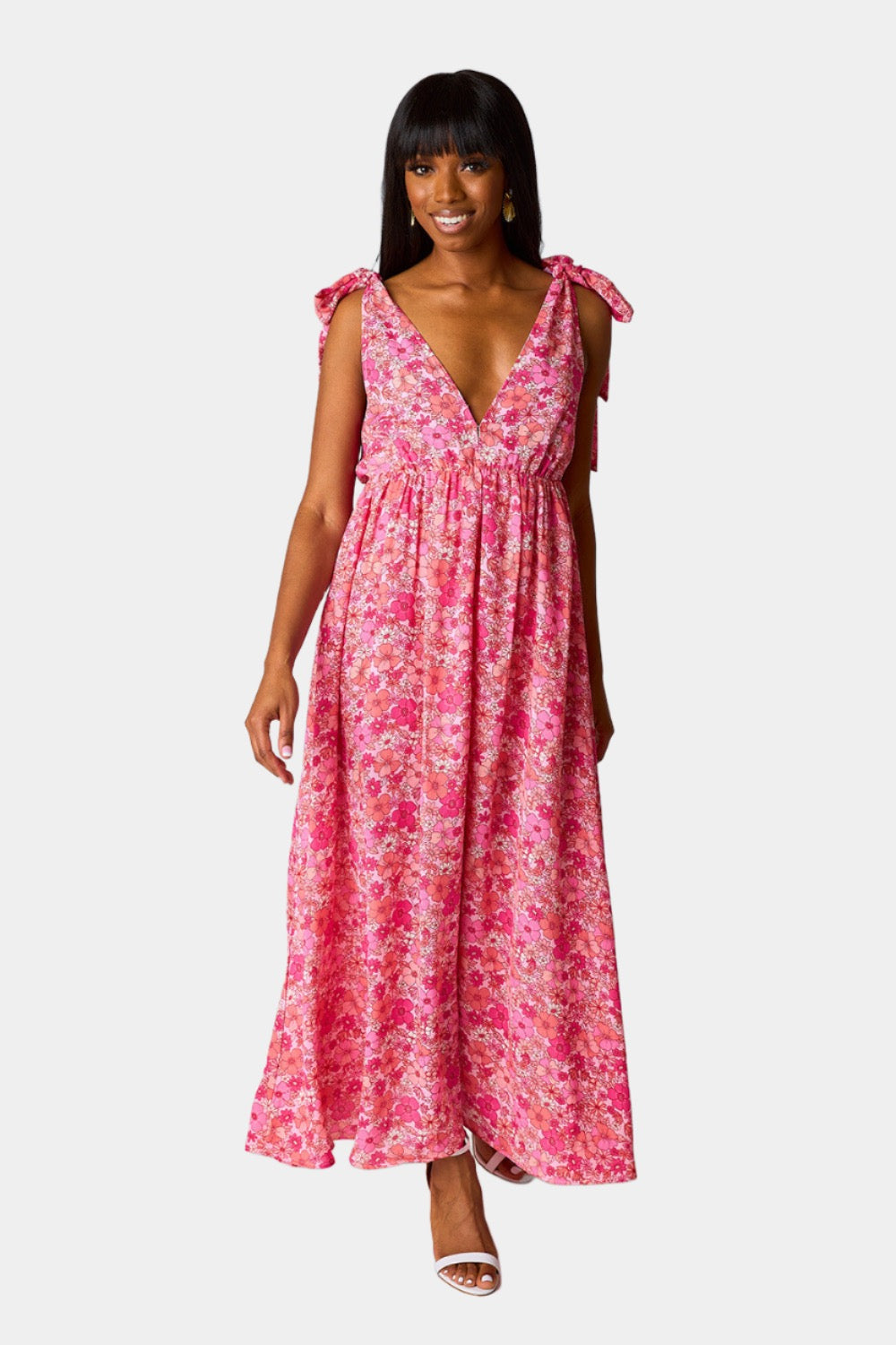 BuddyLove Meme Tie-Shoulder Maxi Dress - Hawaiian Sun