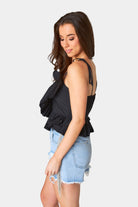 BuddyLove Beck Ruffle Tank Top - Black