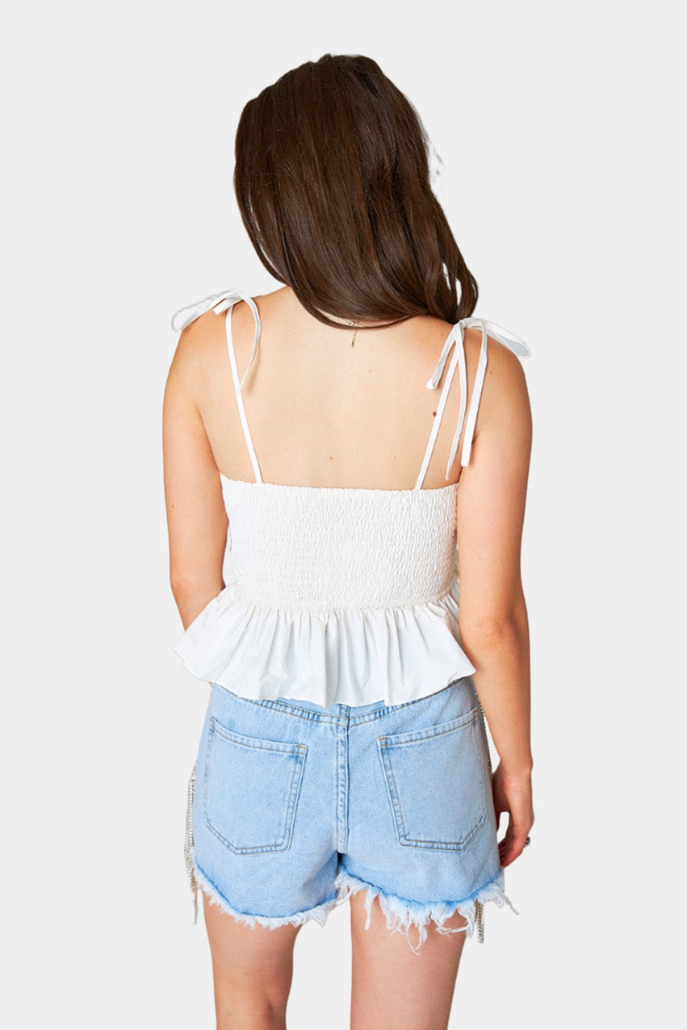 BuddyLove Beck Ruffle Tank Top - White