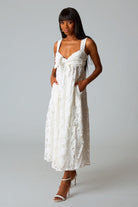 BuddyLove Kenny Smocked Back Maxi Dress - White