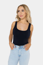 BuddyLove Sawyer Scoop Neck Bodysuit - Pitch Black