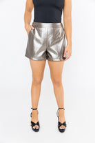 BuddyLove Vince Vegan Leather Shorts - Metal