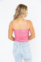 BuddyLove Jolee Vegan Leather Tank Top - Bubblegum