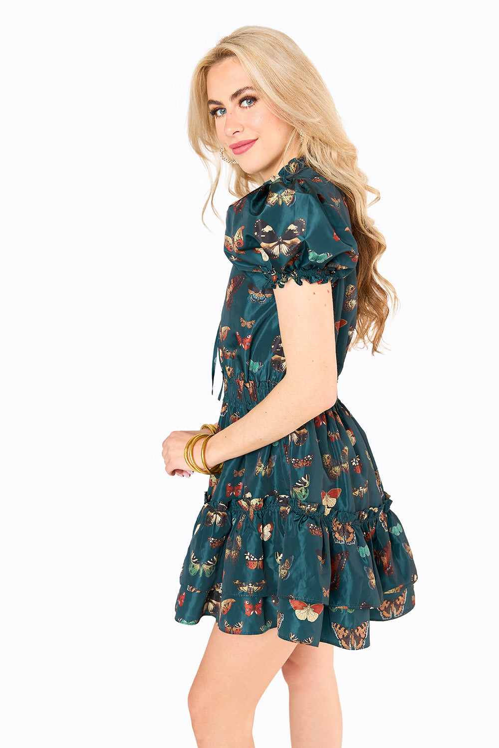 BuddyLove Clementine Elastic Waist Mini Dress - Dragonfly