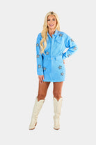 BuddyLove Raelynn Denim Mini Dress - Sky