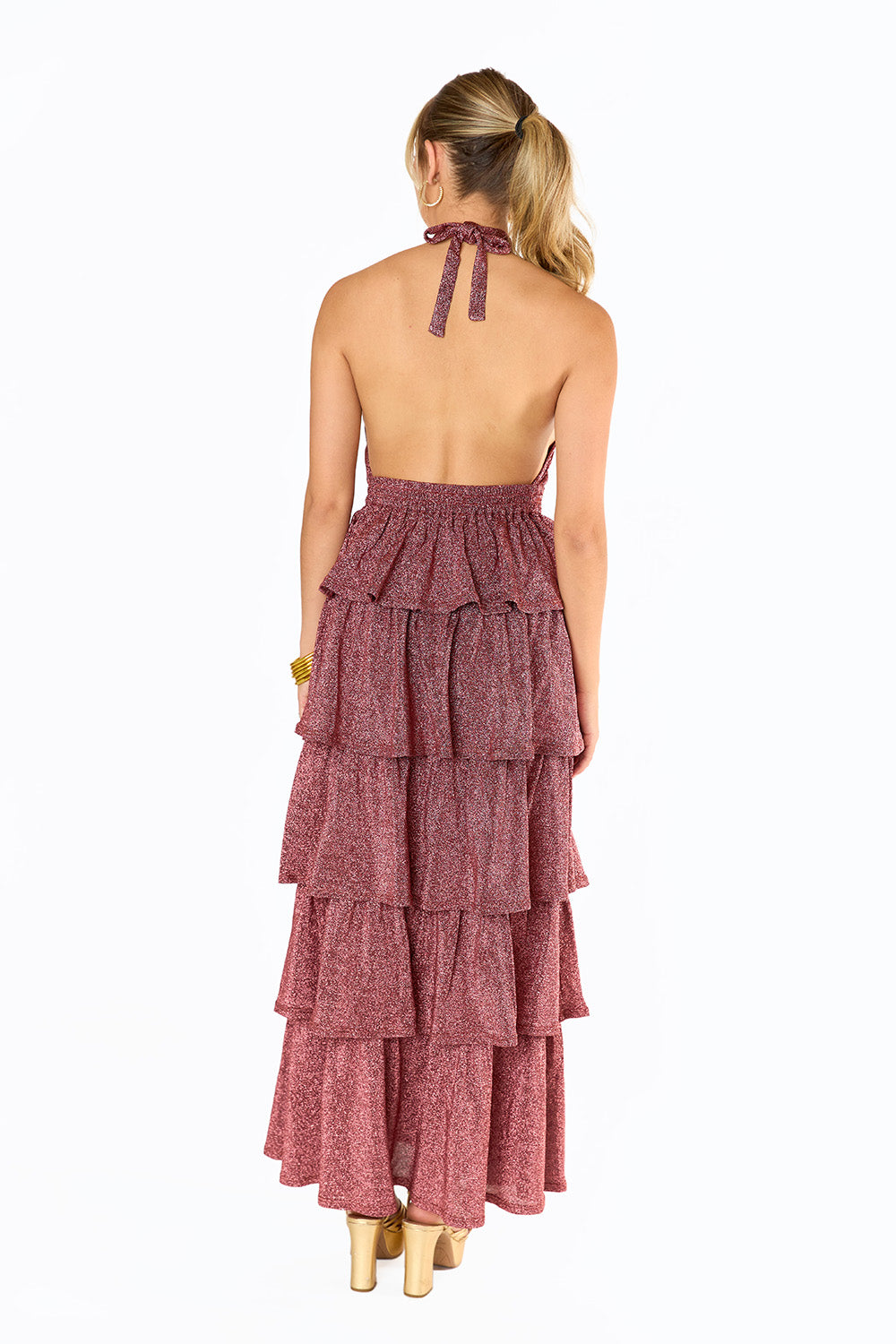 BuddyLove Talia Halter Long Dress - Valentine