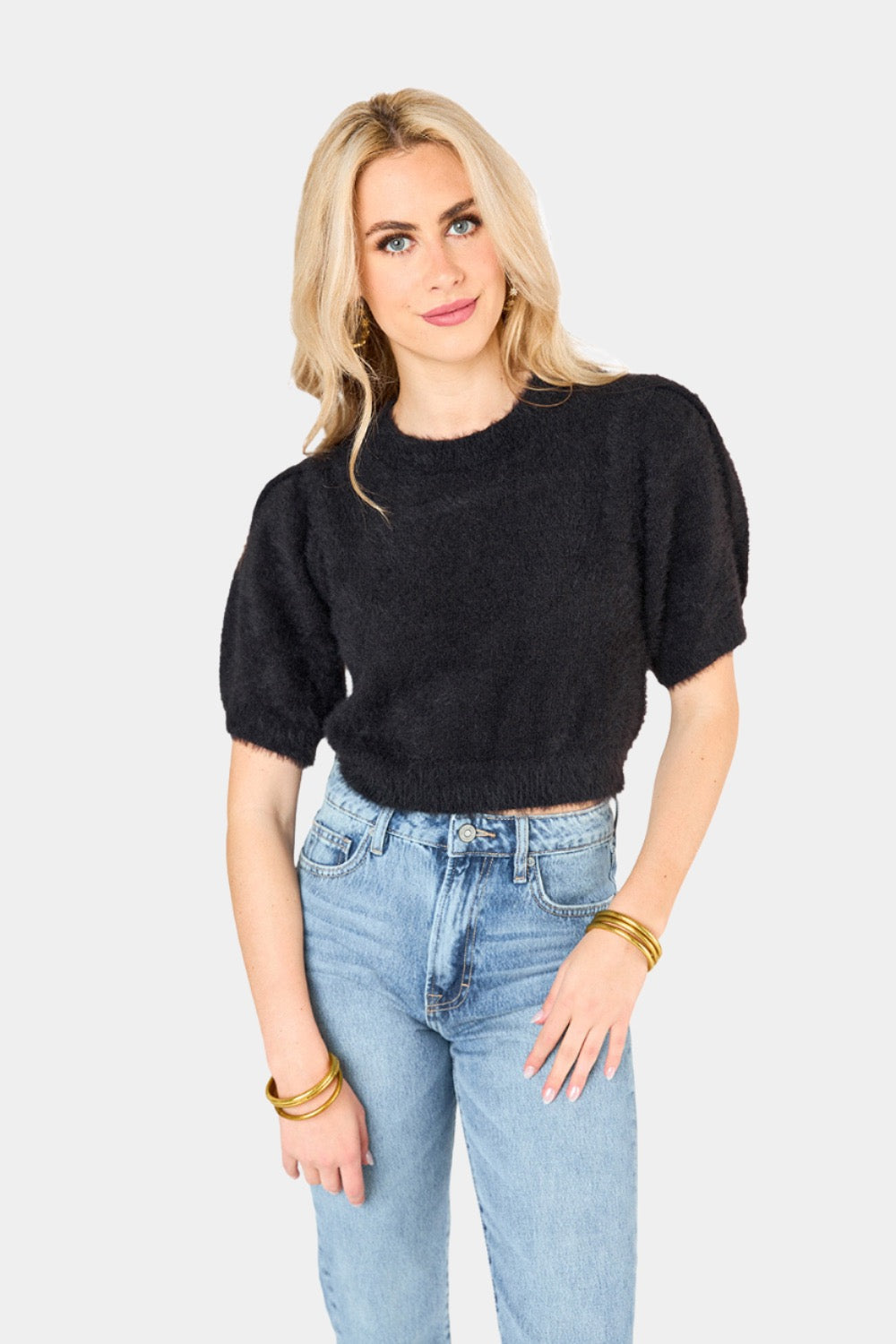 BuddyLove Macy Crop Sweater - Black