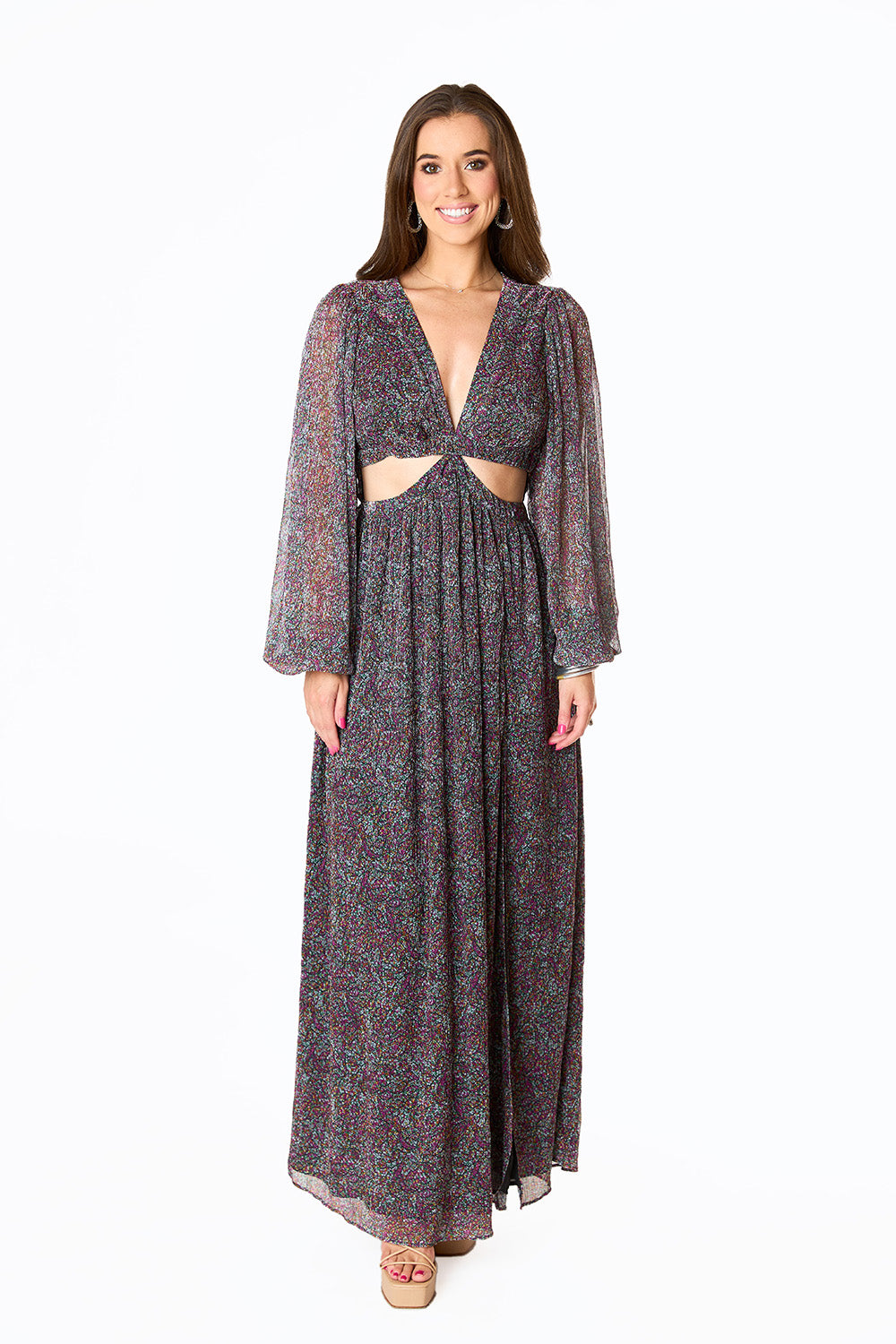 BuddyLove Yvonne Long Sleeve Maxi Dress - Ozark