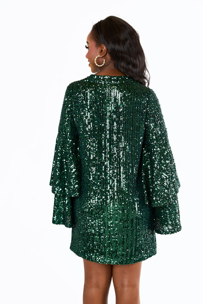BuddyLove Gayle Long Sleeve Mini Dress - Jade