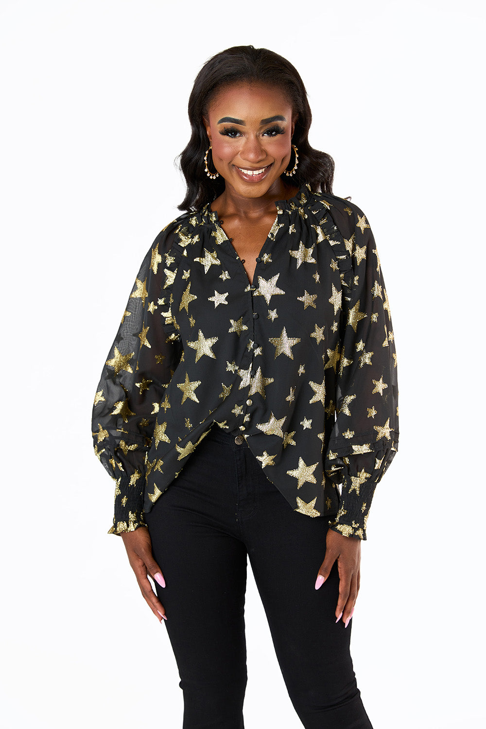 BuddyLove Haddie Long Sleeve Blouse - Super NovaBuddyLove Haddie Long Sleeve Blouse - Super Nova