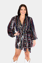 BuddyLove Adeline Sequin Wrap Dress - Kaleidoscope