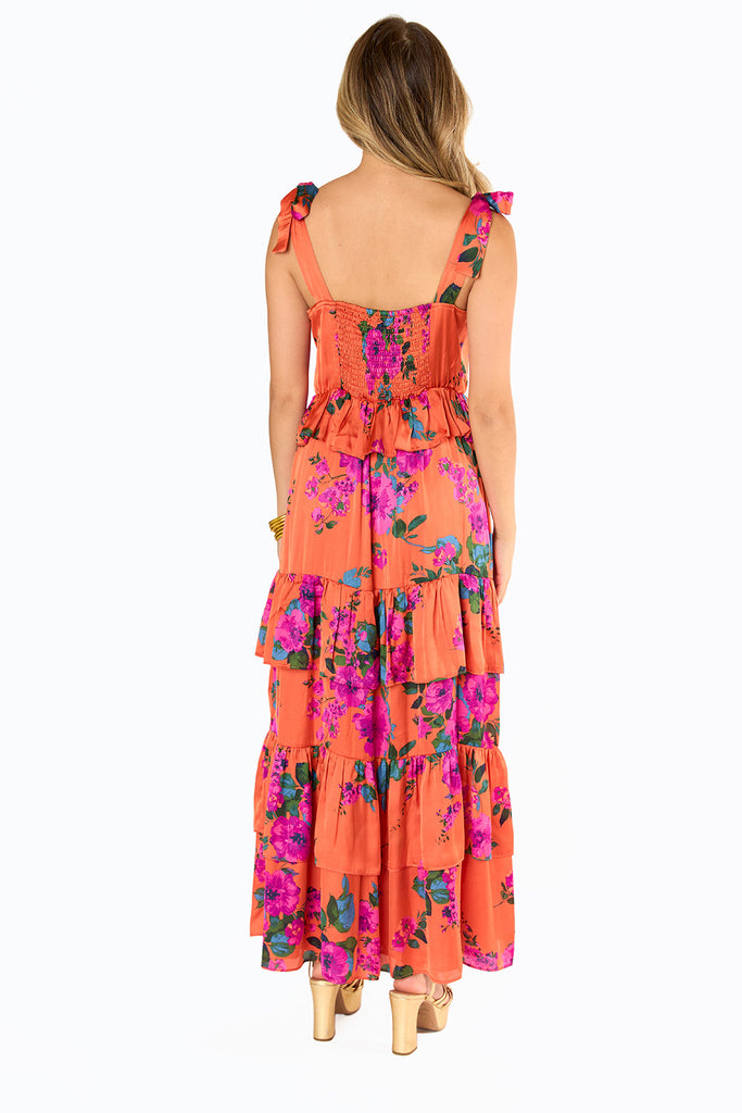 BuddyLove Edie Tie-Shoulder Maxi Dress - Tuscan Rose