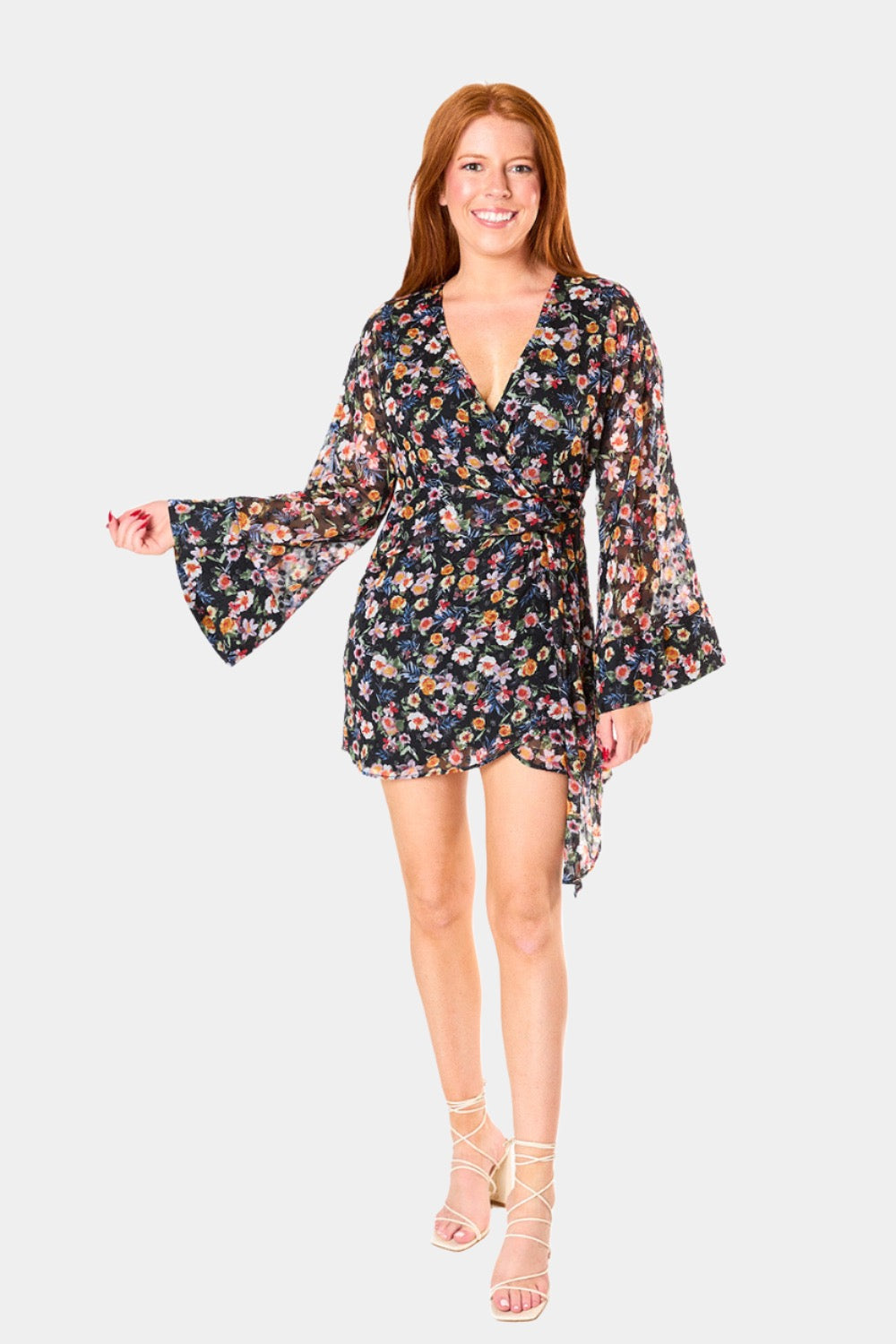 BuddyLove Astrid Wrap Mini Dress - Over It