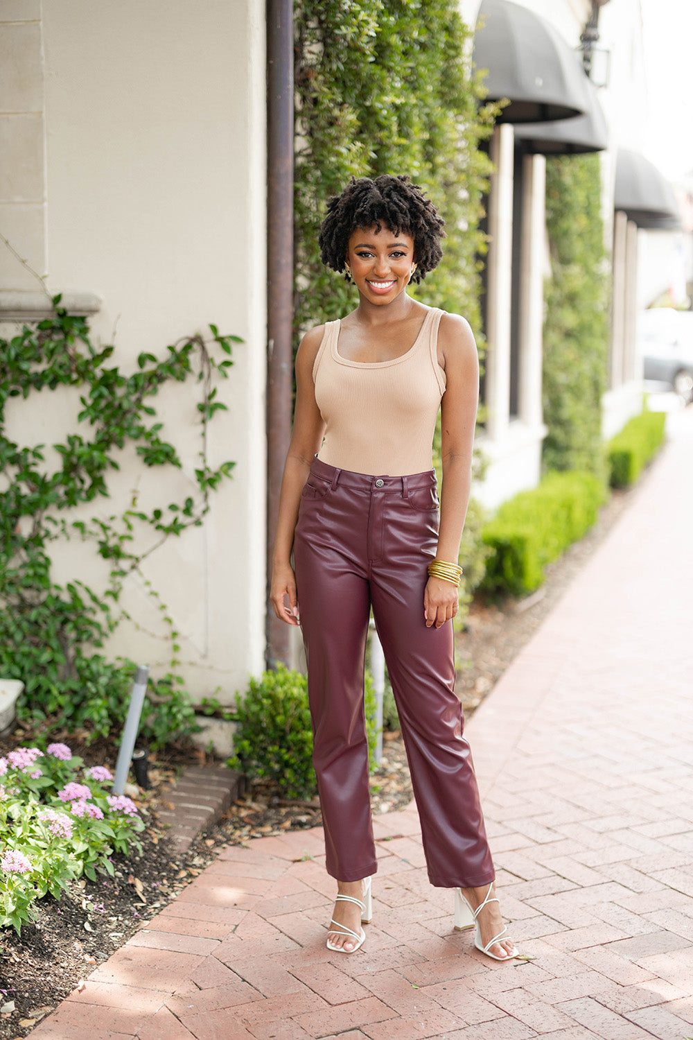 BuddyLove Gomez Vegan Leather Pants - Wine