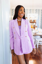 BuddyLove Tucker Tweed Blazer - Lavender