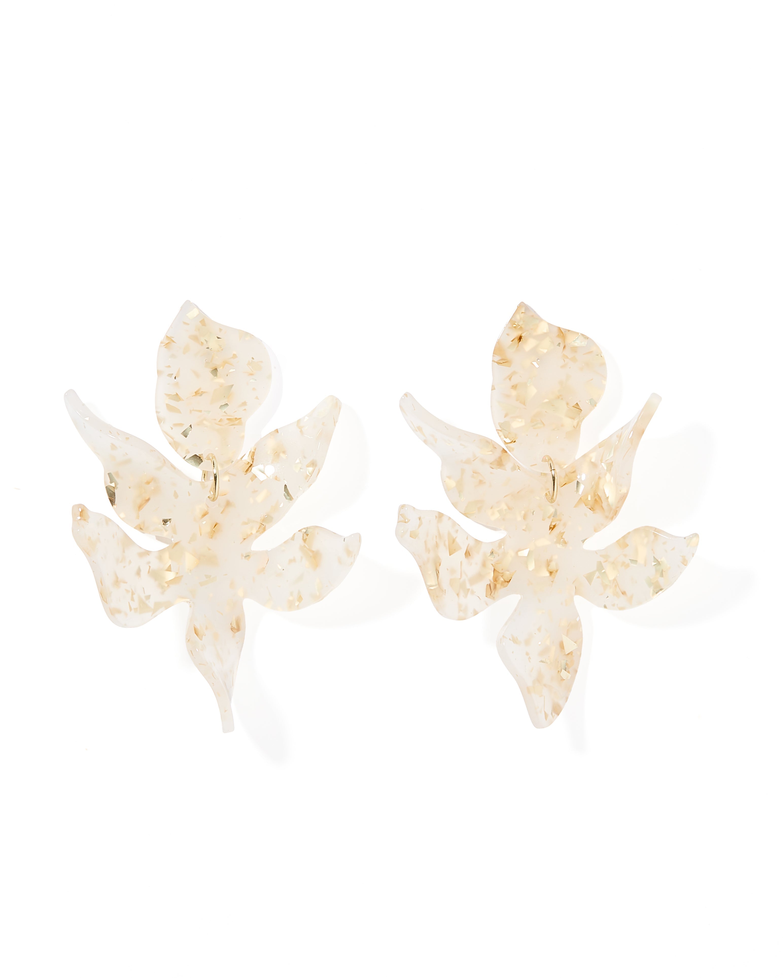 Flora Statement Earrings - Gold Confetti