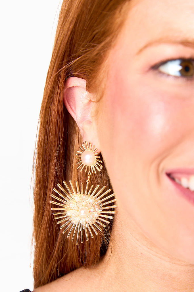 Fiona Statement Earrings - Gold