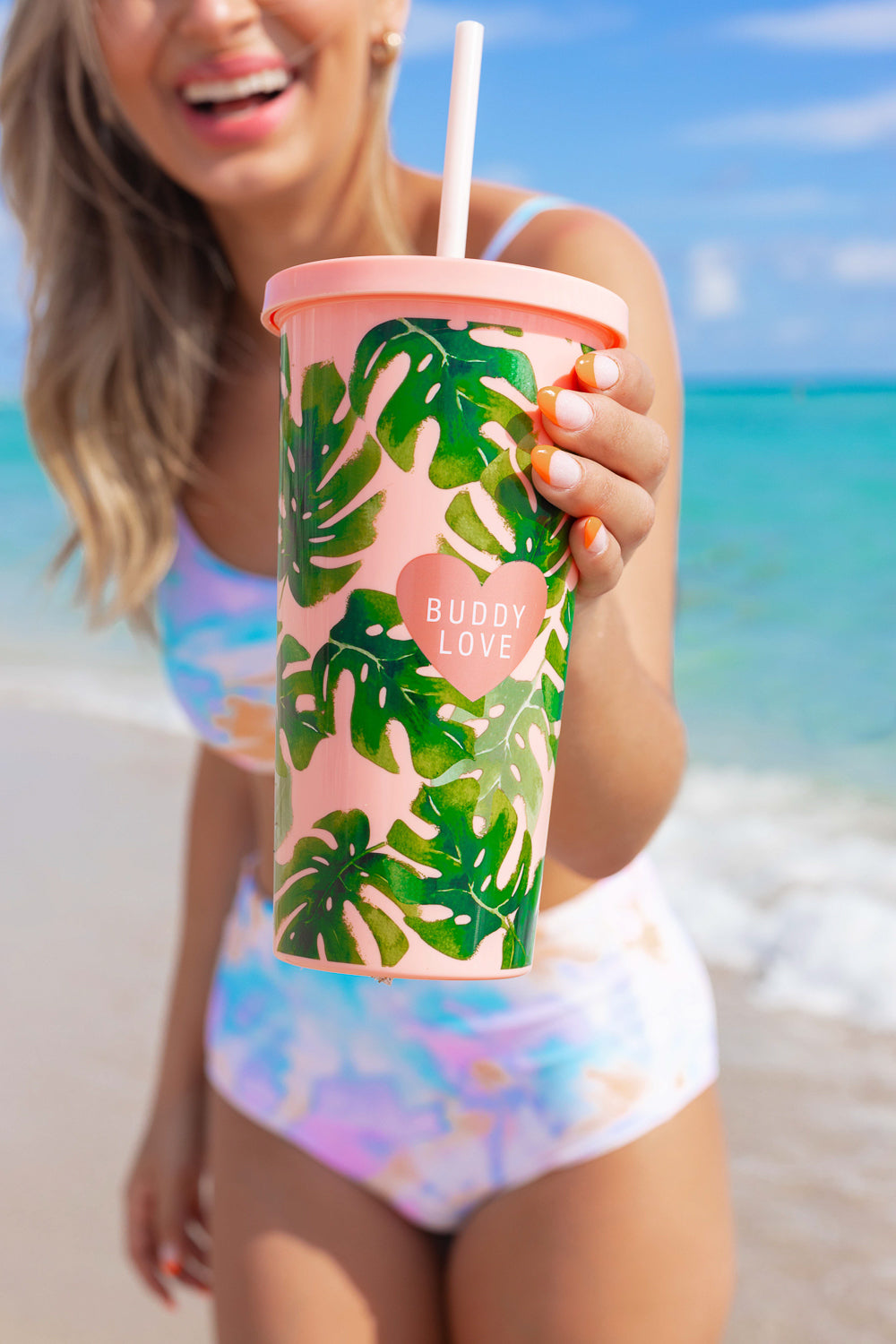 BuddyLove Palm Tumbler with Straw